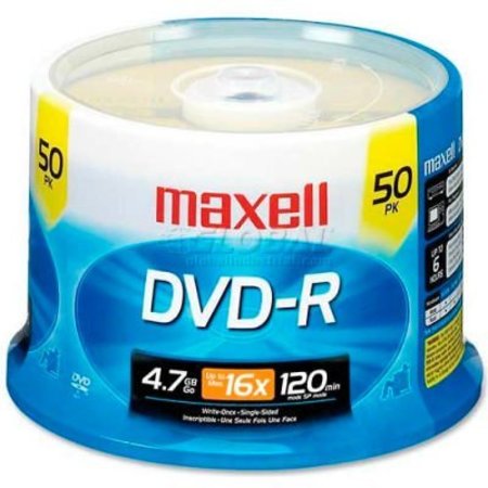 MAXELL Maxell DVD Recordable Media, MAX638011, DVD-R Media, 16x Speed, 4.70 GB Capcity 638011